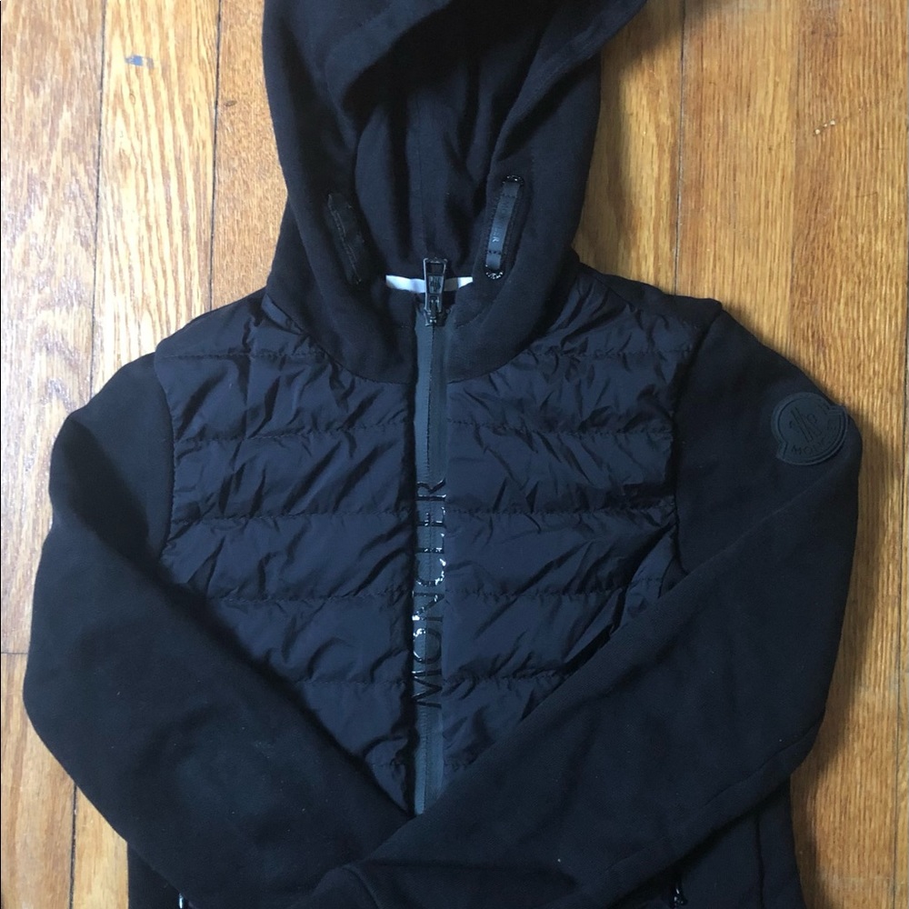 MONCLER
Kids- Quilted Zip-Up Fleece Hooded Jacket, Size 8 unisex        Like new